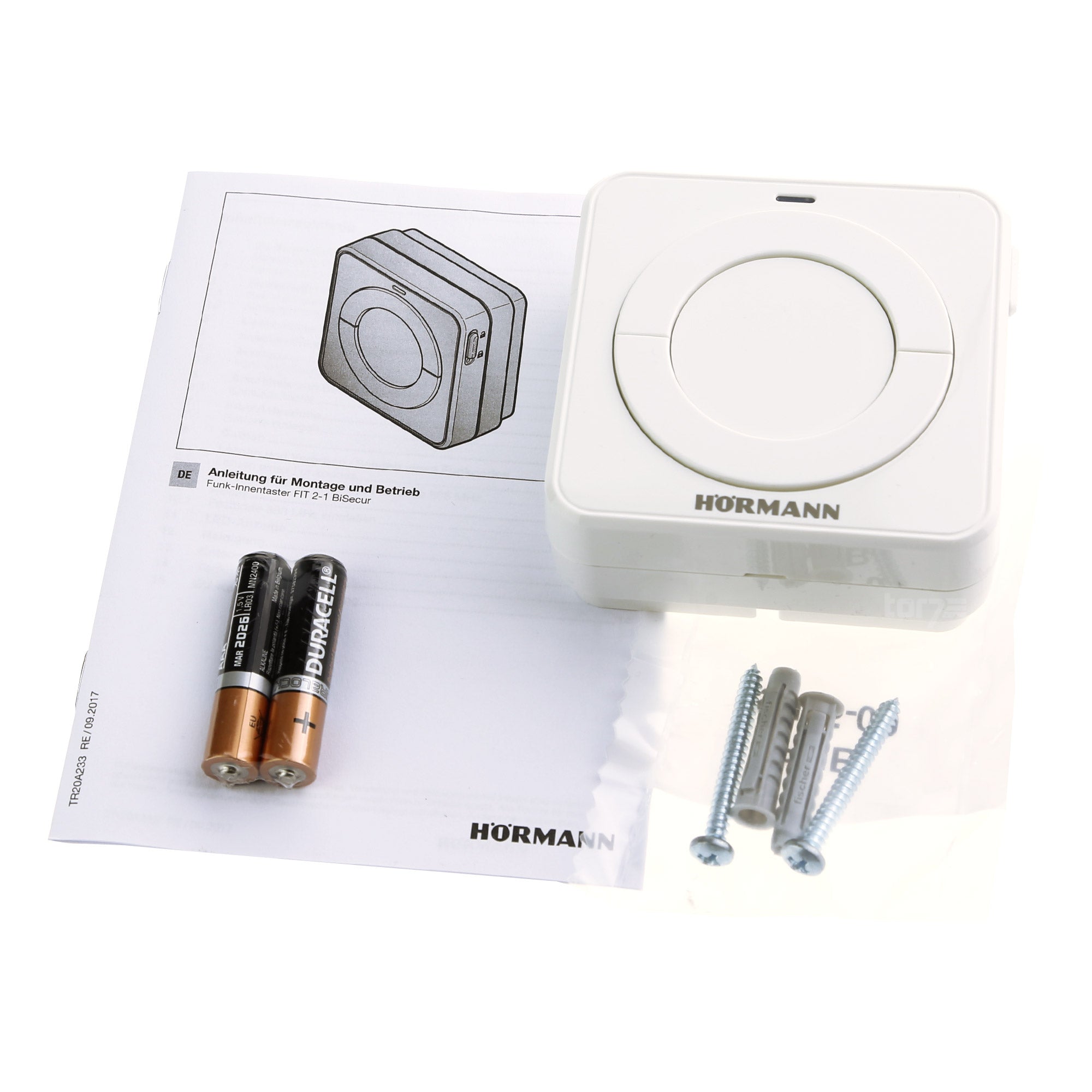 Hörmann wireless interior push button FIT 2-1, BiSecur