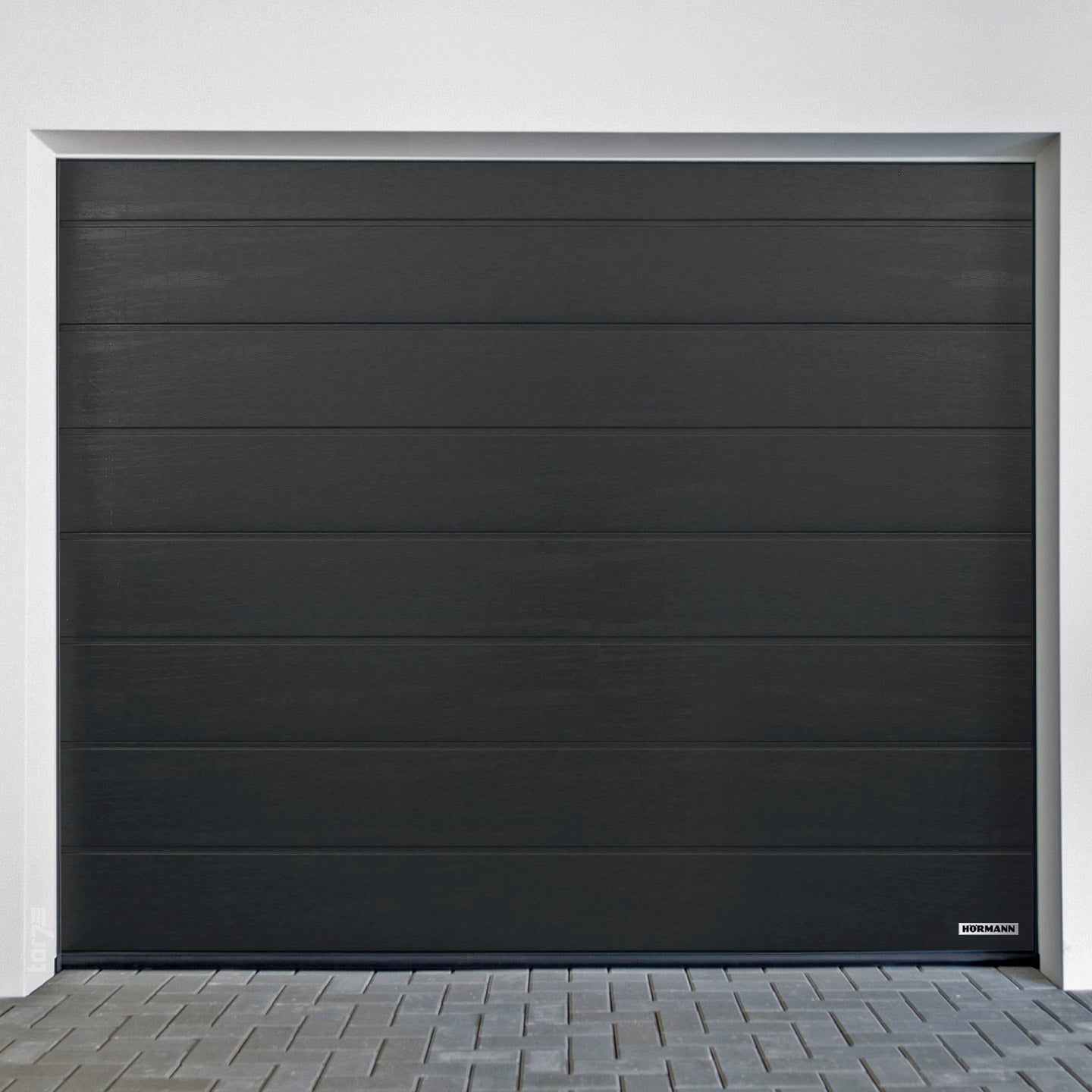 Hörmann garage door RenoMatic M-Ribbed Woodgrain