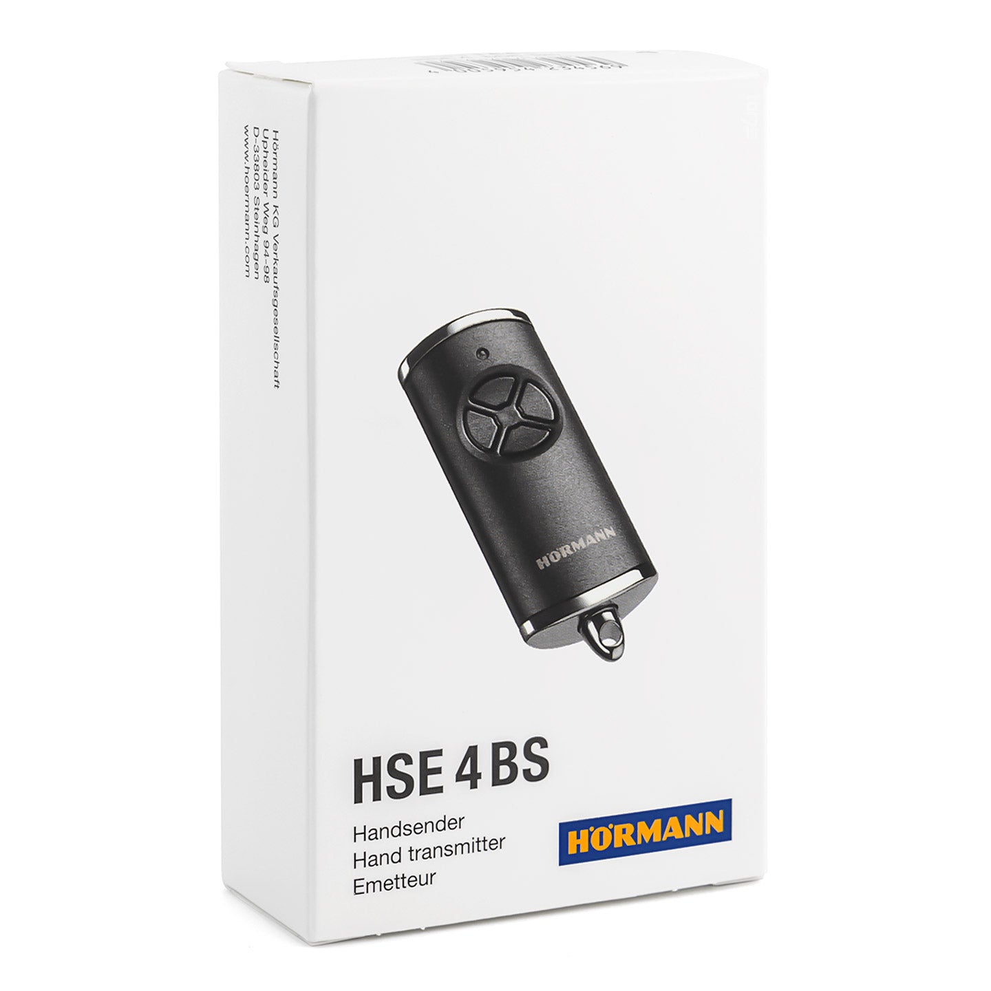 Hörmann HSE 4 handheld transmitter, BiSecur, black textured finish