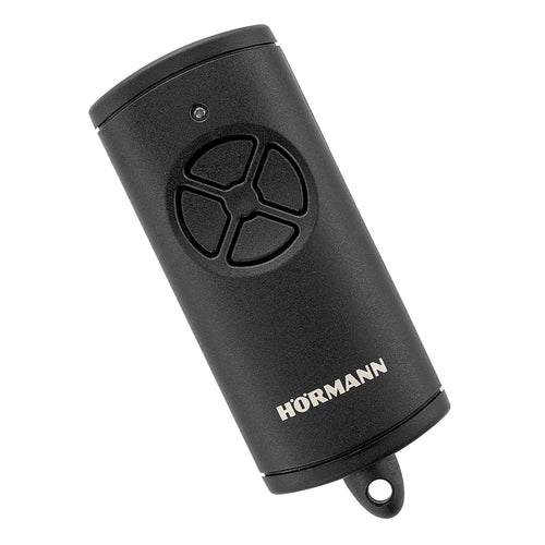 Hörmann HSE 4 handzender met BiSecur, zwarte structuur kunststof, compleet en draadloos voor garagedeuren en poorten
