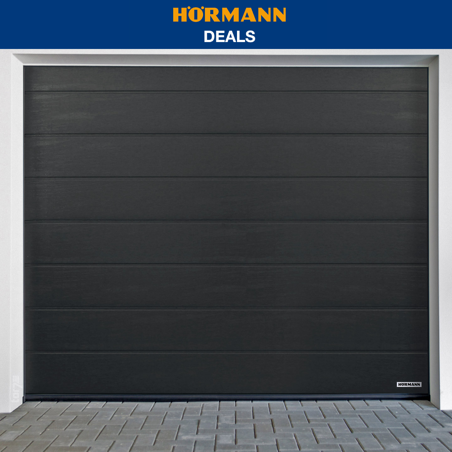 Hörmann garage door RenoMatic M-Ribbed Woodgrain