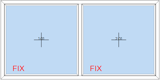 PVC Double fixed window