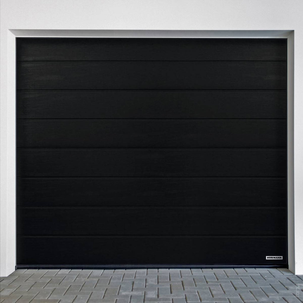 Hörmann garage door RenoMatic M-Ribbed Woodgrain