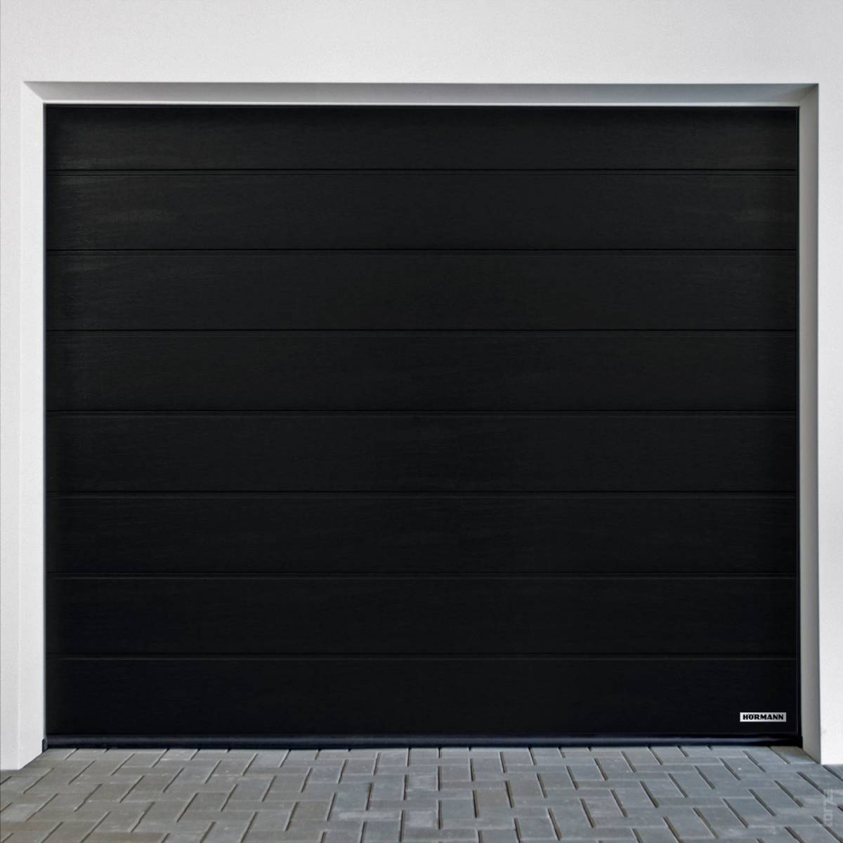 Hörmann garage door RenoMatic M-Ribbed Woodgrain